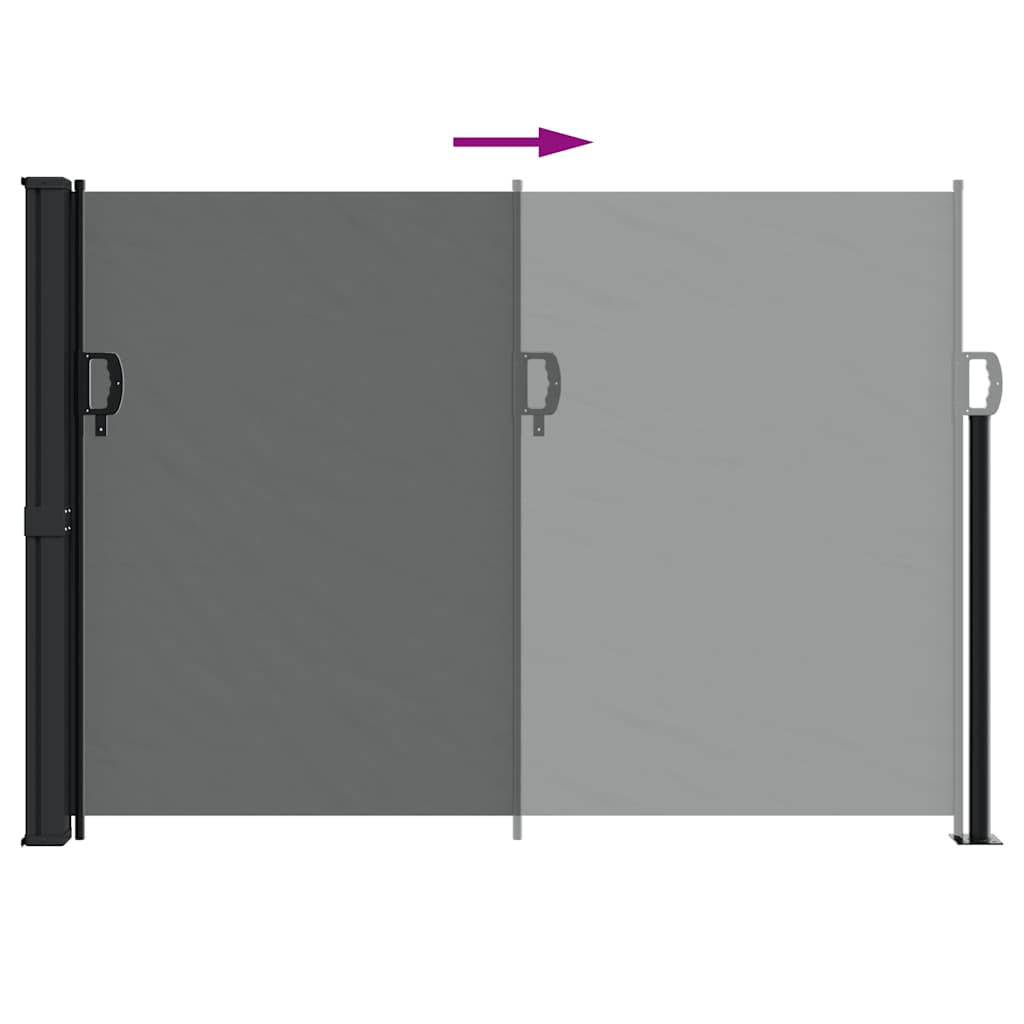 vidaXL Ausziehbare Seitenmarkise Anthrazit 140x500 cm
