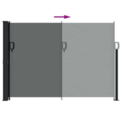vidaXL Ausziehbare Seitenmarkise Anthrazit 140x500 cm
