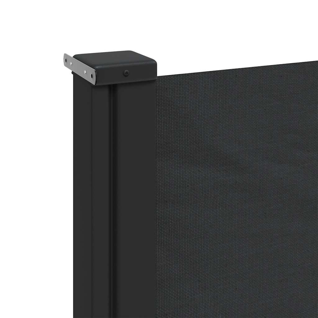 vidaXL Seitenmarkise Ausziehbar Schwarz 160x500 cm