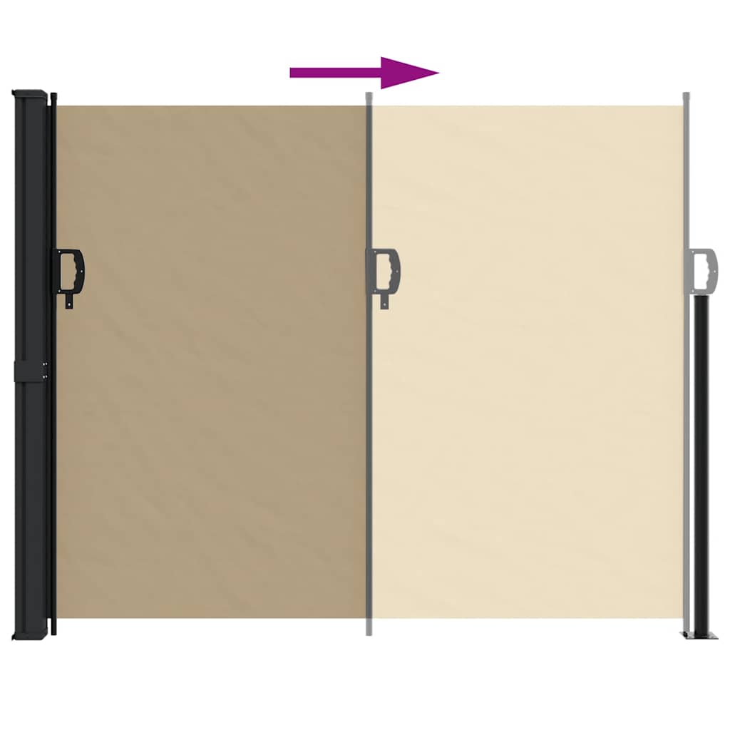 vidaXL Seitenmarkise Ausziehbar Beige 160x500 cm