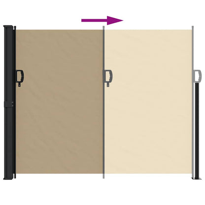 vidaXL Seitenmarkise Ausziehbar Beige 160x500 cm