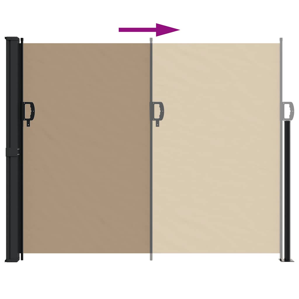 vidaXL Seitenmarkise Ausziehbar Taupe 160x500 cm