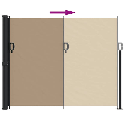 vidaXL Seitenmarkise Ausziehbar Taupe 160x500 cm