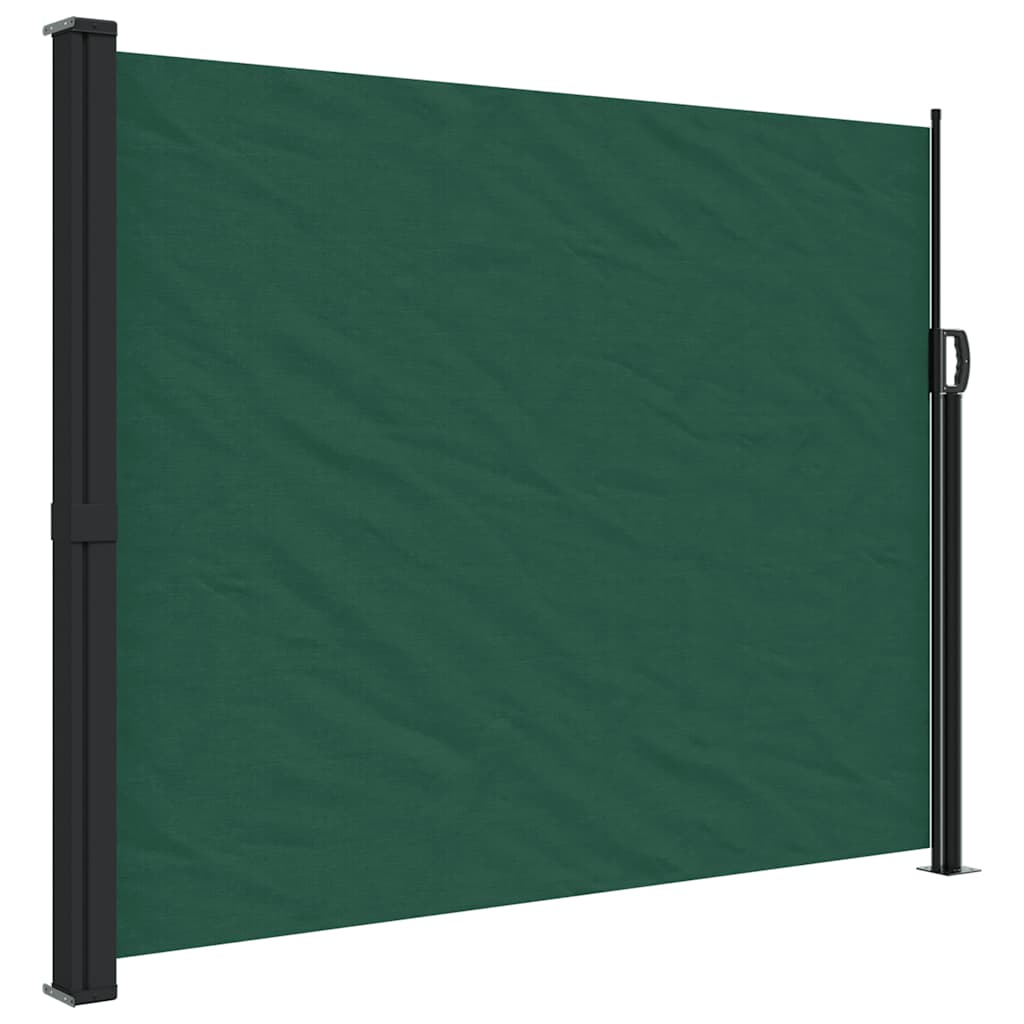 vidaXL Seitenmarkise Ausziehbar Dunkelgrün 160x500 cm