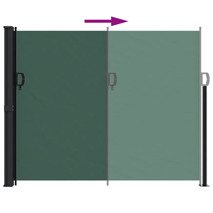 vidaXL Seitenmarkise Ausziehbar Dunkelgrün 160x500 cm
