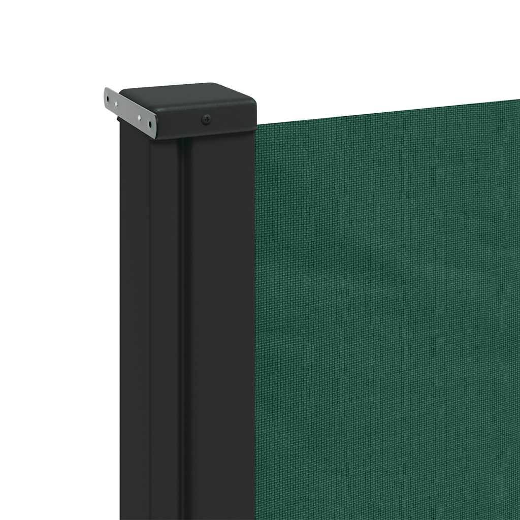 vidaXL Seitenmarkise Ausziehbar Dunkelgrün 160x500 cm