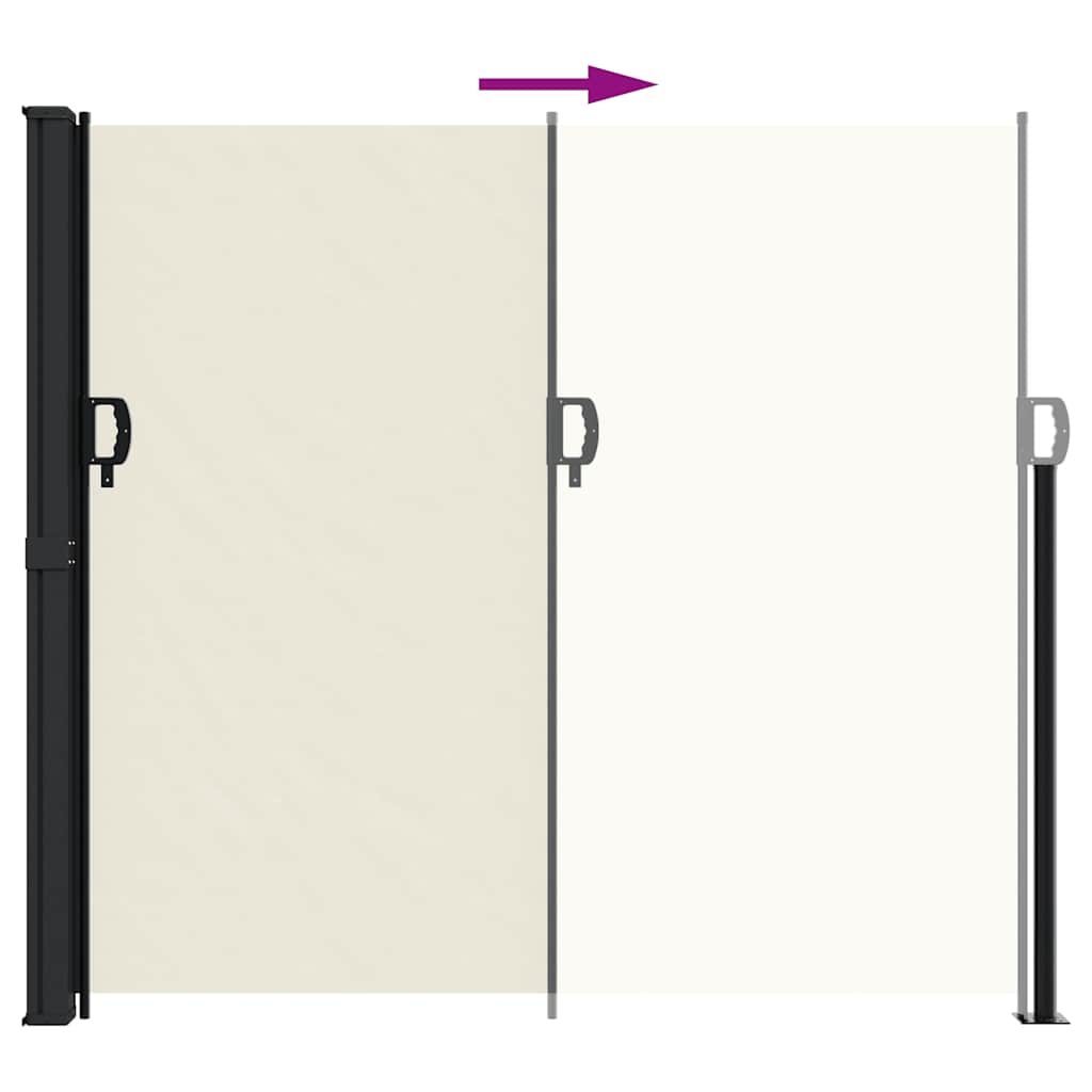 vidaXL Store latéral rétractable Crème 180x500 cm