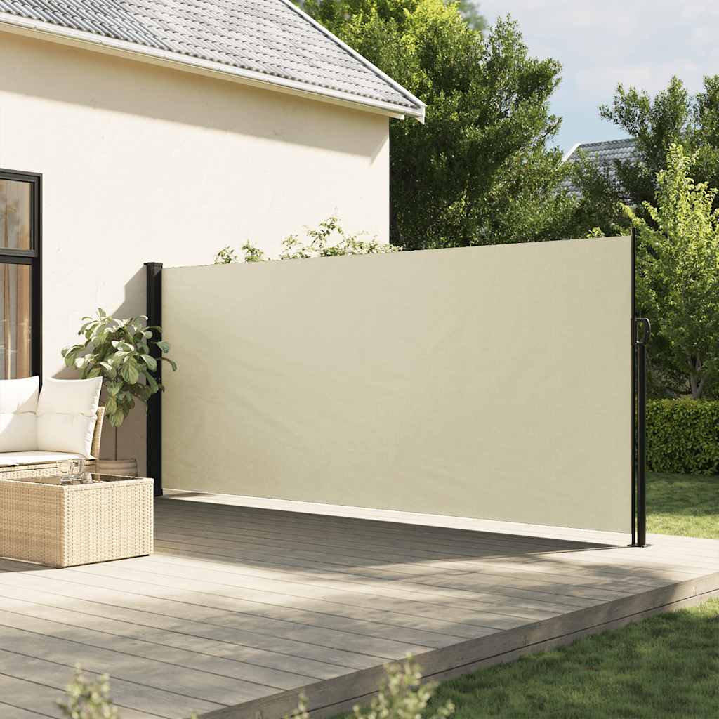 vidaXL Store latéral rétractable Crème 180x500 cm