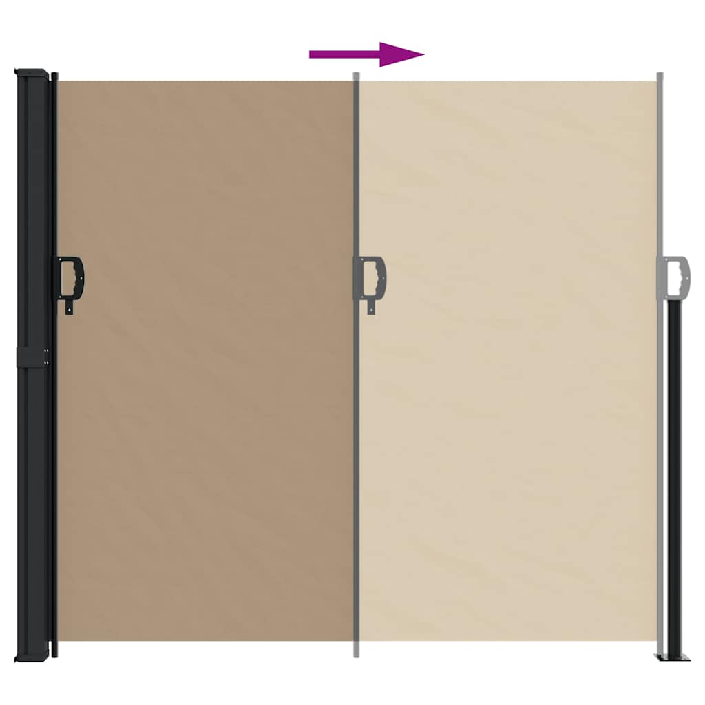 vidaXL Seitenmarkise Ausziehbar Taupe 180x500 cm
