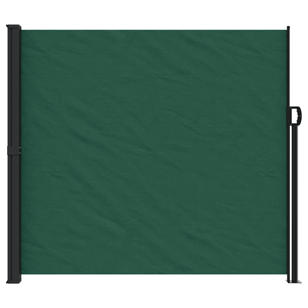 vidaXL Seitenmarkise Ausziehbar Dunkelgrün 180x500 cm