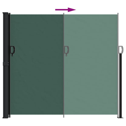 vidaXL Seitenmarkise Ausziehbar Dunkelgrün 180x500 cm
