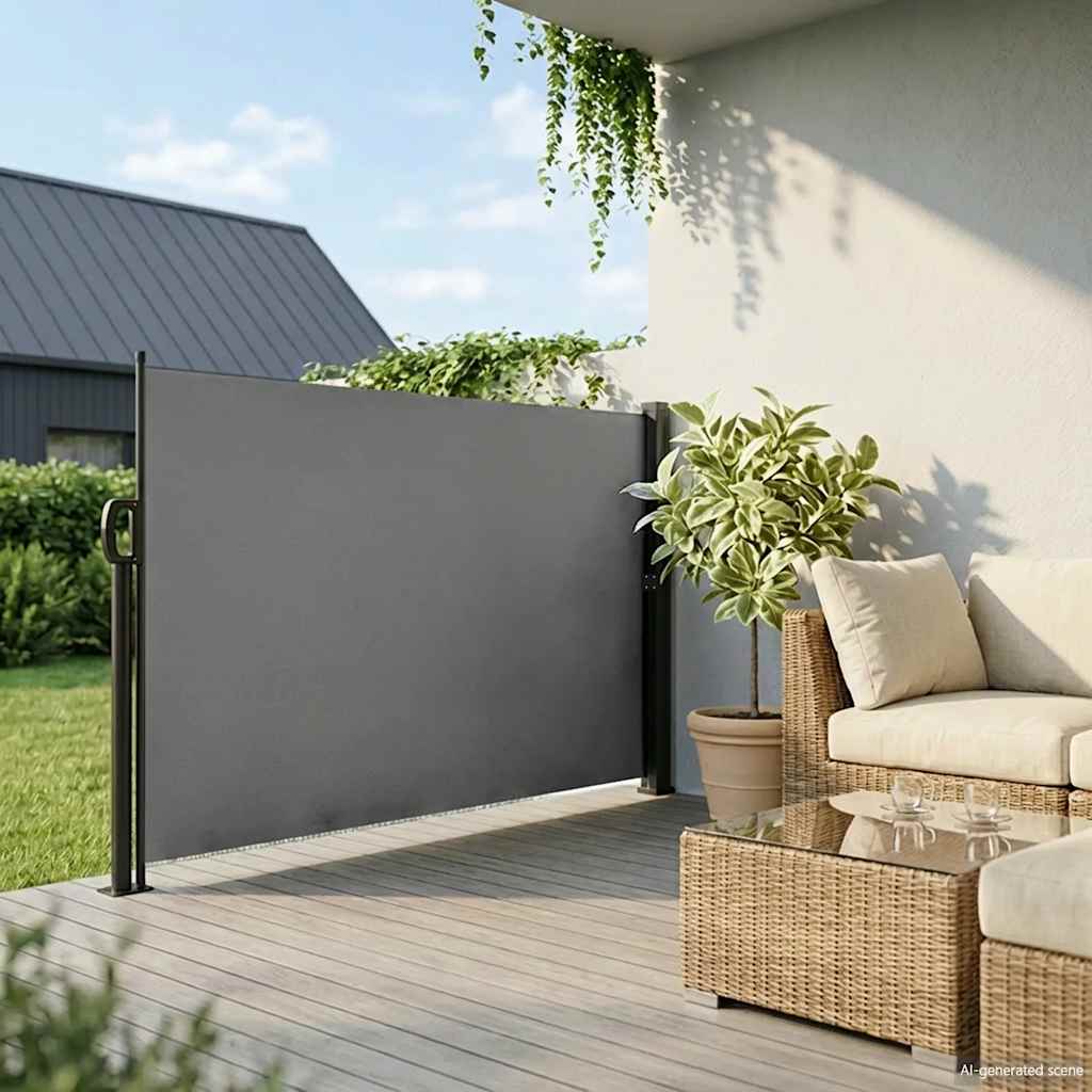 vidaXL Store latéral rétractable anthracite 180x500 cm