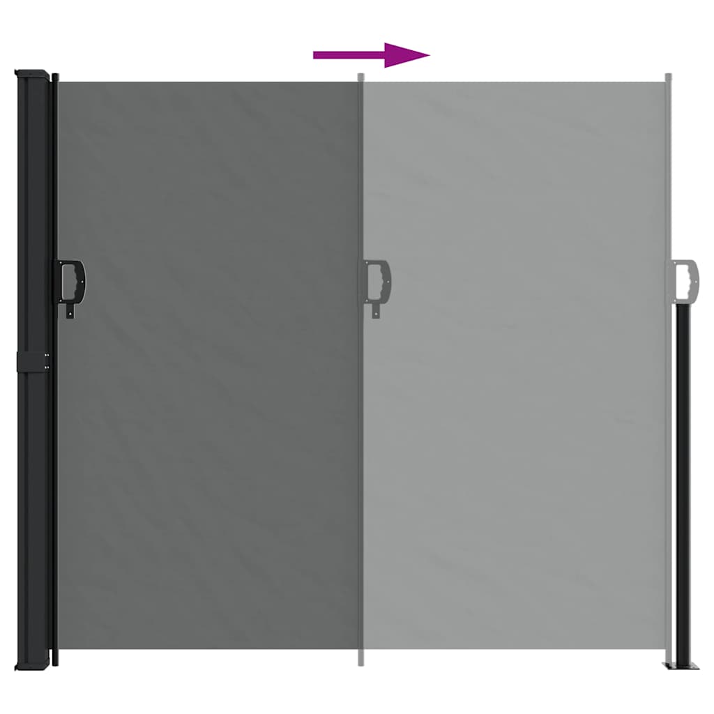 vidaXL Store latéral rétractable anthracite 180x500 cm