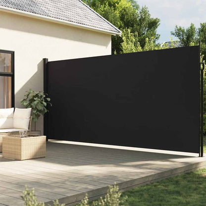 Store latéral rétractable vidaXL noir 200x500 cm