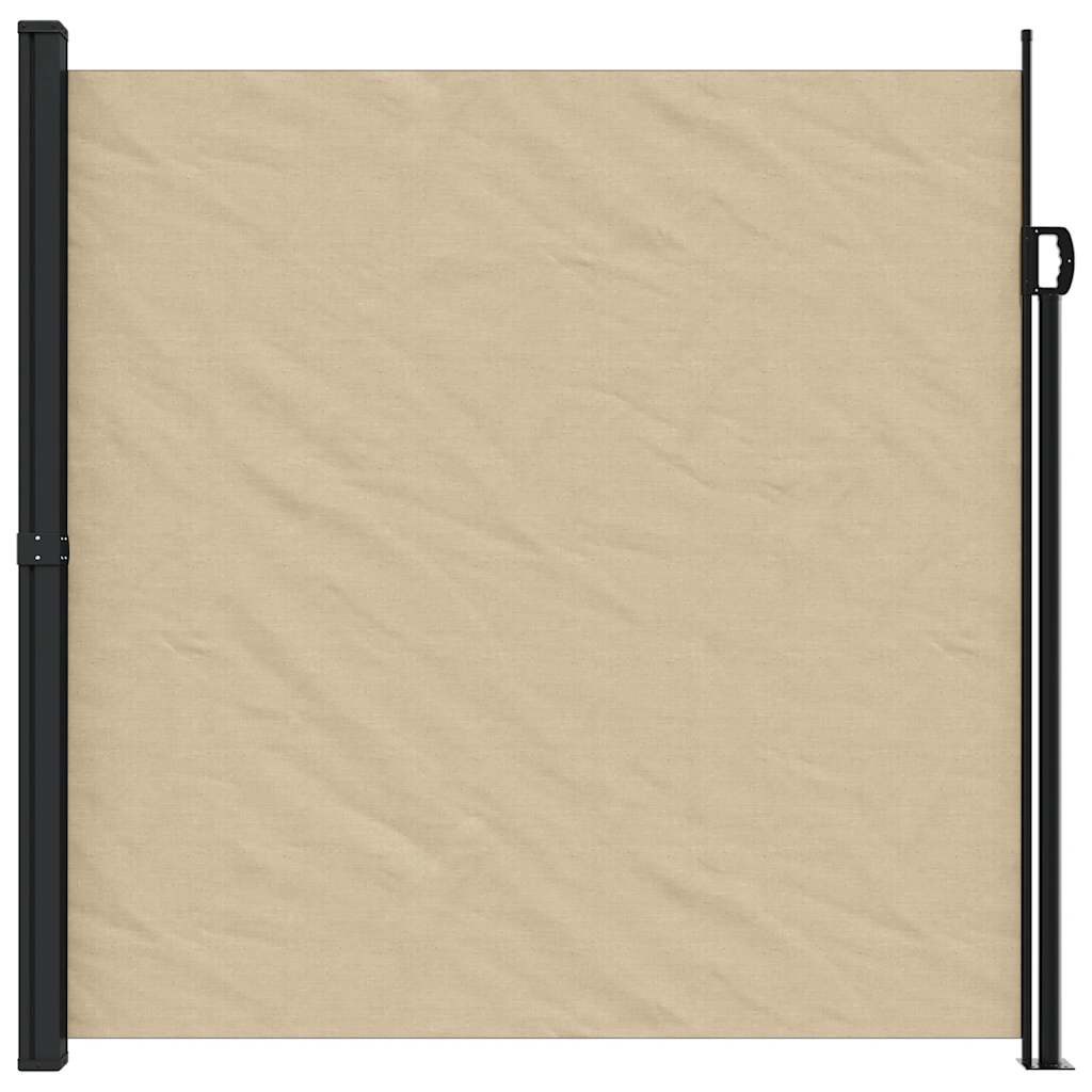 vidaXL Seitenmarkise Ausziehbar Beige 200x500 cm