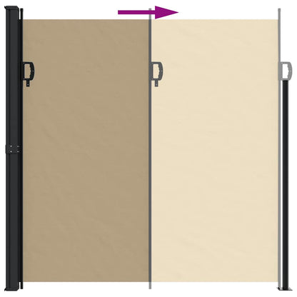 vidaXL Seitenmarkise Ausziehbar Beige 200x500 cm