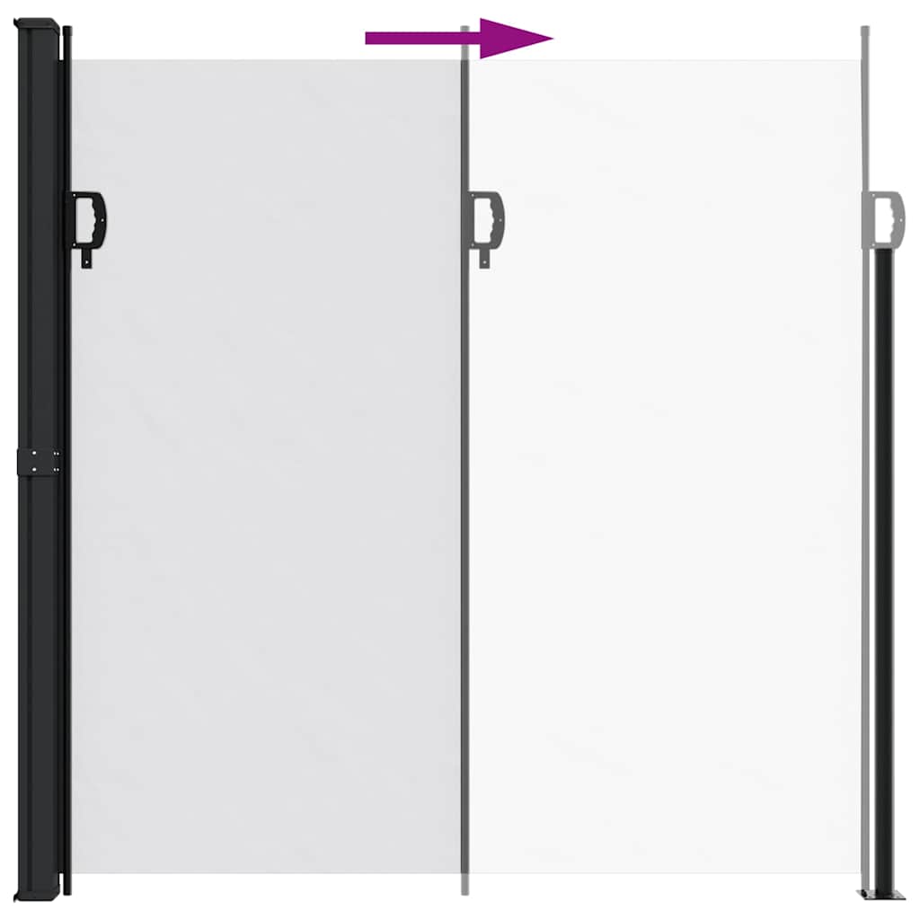 vidaXL Seitenmarkise Ausziehbar Weiß 200x500 cm