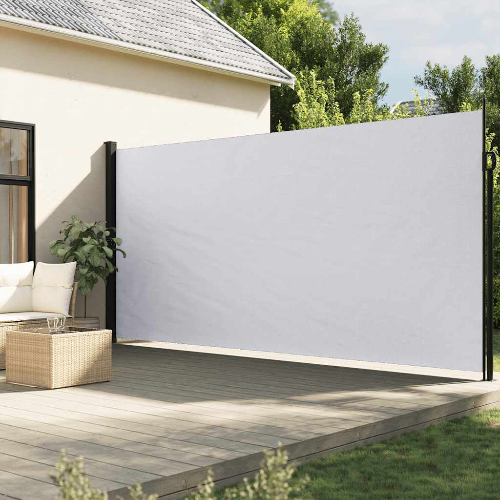 vidaXL Seitenmarkise Ausziehbar Weiß 200x500 cm