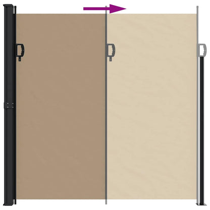 vidaXL Seitenmarkise Ausziehbar Taupe 200x500 cm