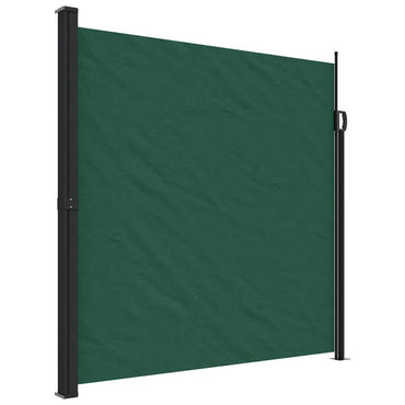 vidaXL Seitenmarkise Ausziehbar Dunkelgrün 200x500 cm
