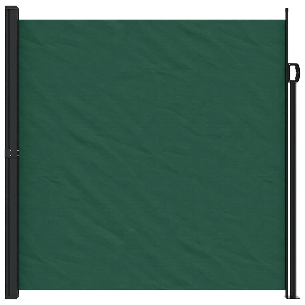 vidaXL Seitenmarkise Ausziehbar Dunkelgrün 200x500 cm