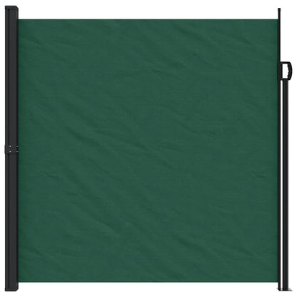 vidaXL Seitenmarkise Ausziehbar Dunkelgrün 200x500 cm