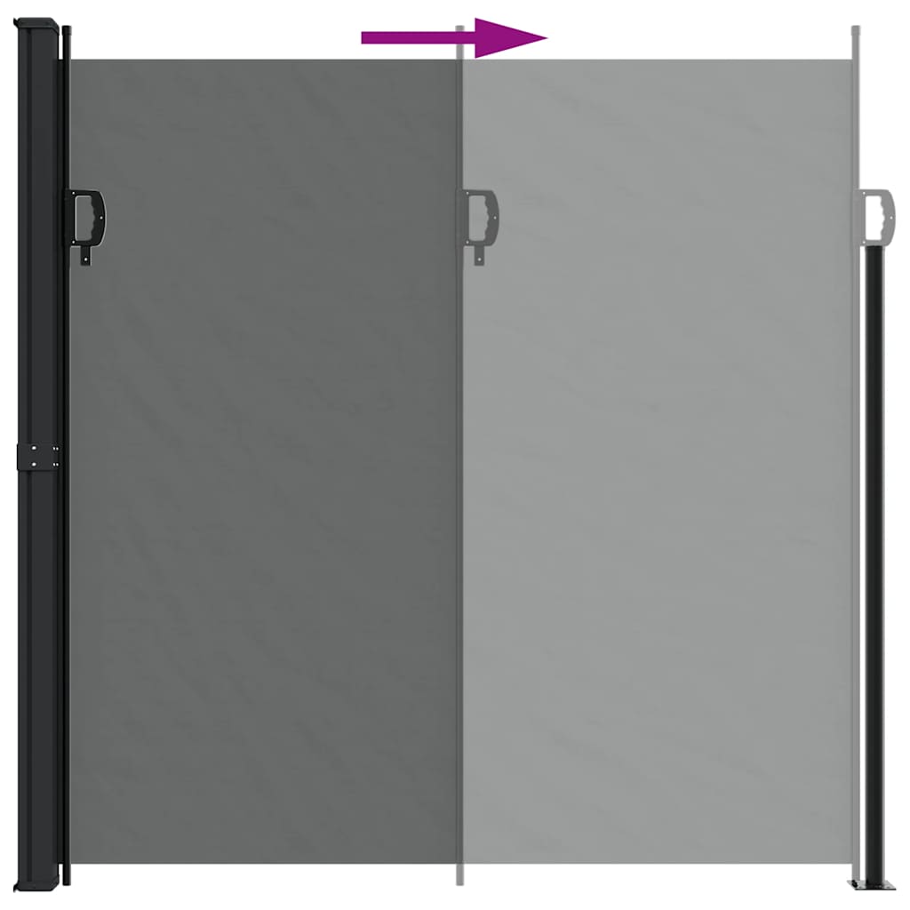 Store latéral escamotable vidaXL anthracite 200x500 cm