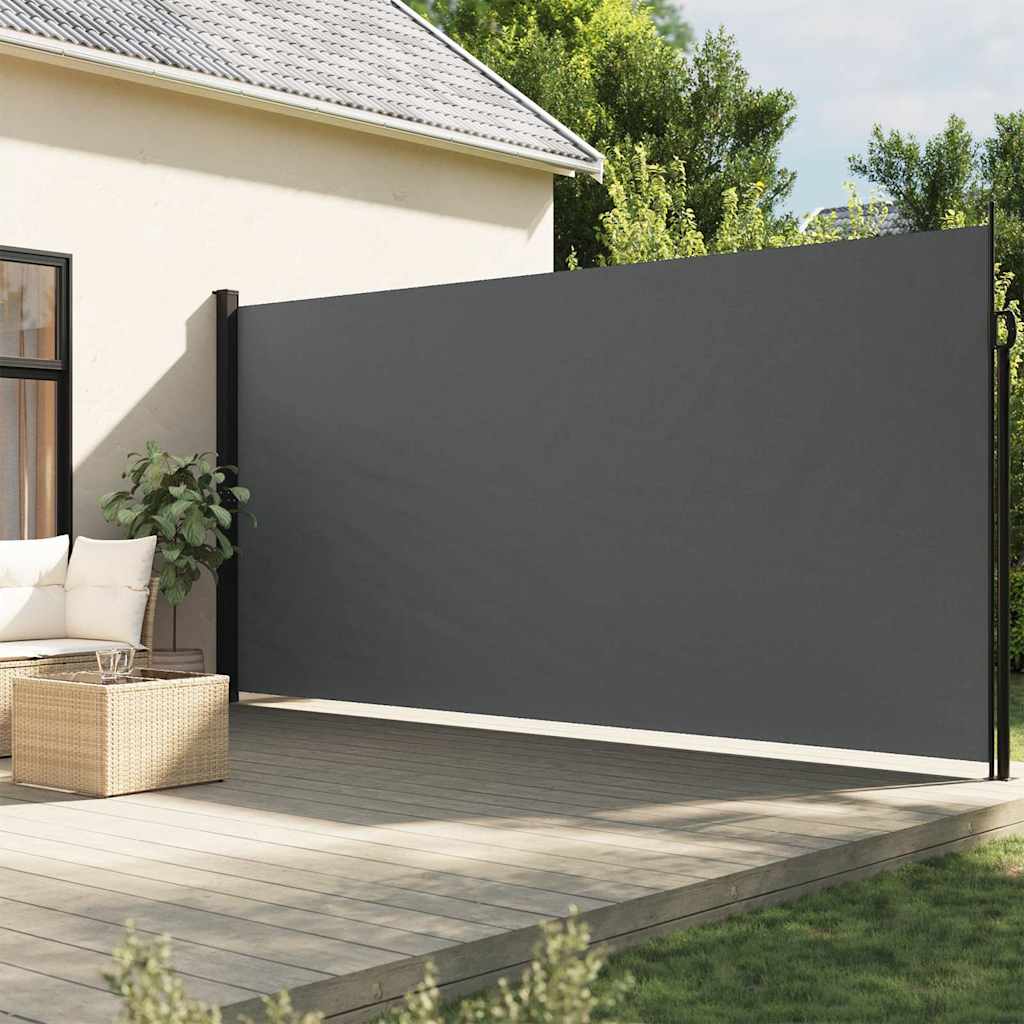 Store latéral escamotable vidaXL anthracite 200x500 cm