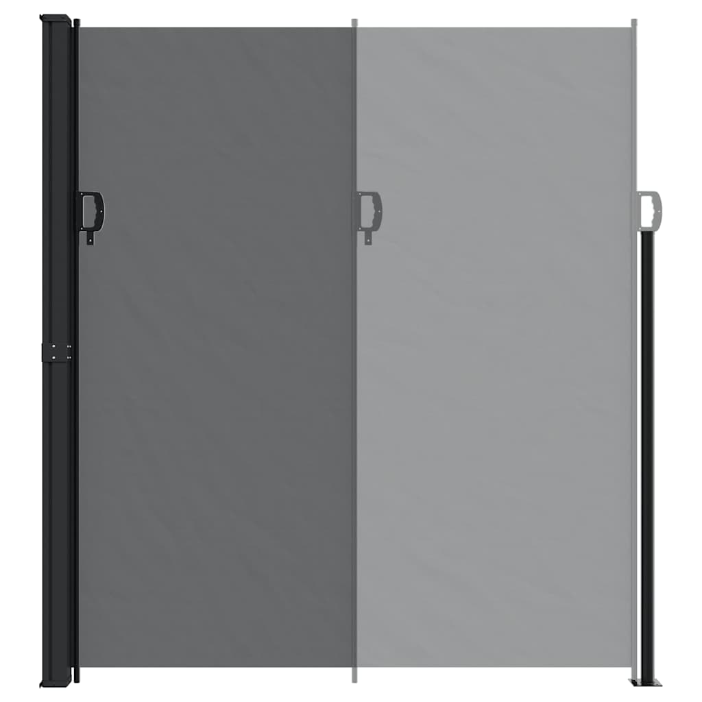 vidaXL Seitenmarkise Ausziehbar Schwarz 220x500 cm