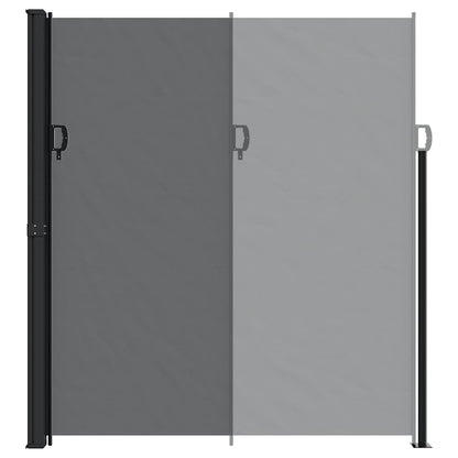 vidaXL Seitenmarkise Ausziehbar Schwarz 220x500 cm