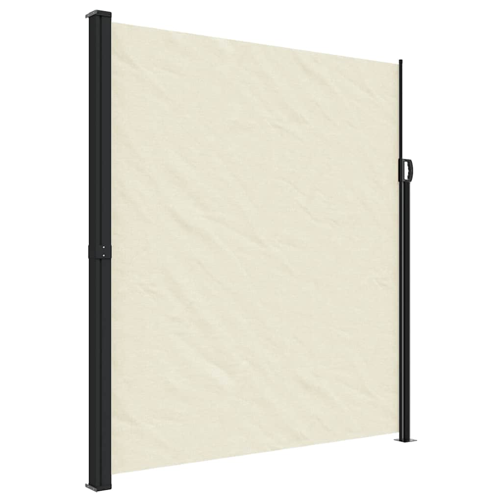 vidaXL Seitenmarkise Ausziehbar Creme 220x500 cm