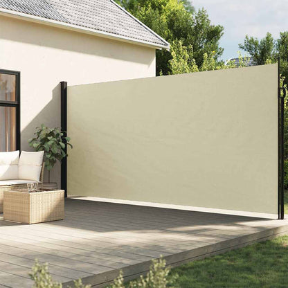 vidaXL Seitenmarkise Ausziehbar Creme 220x500 cm