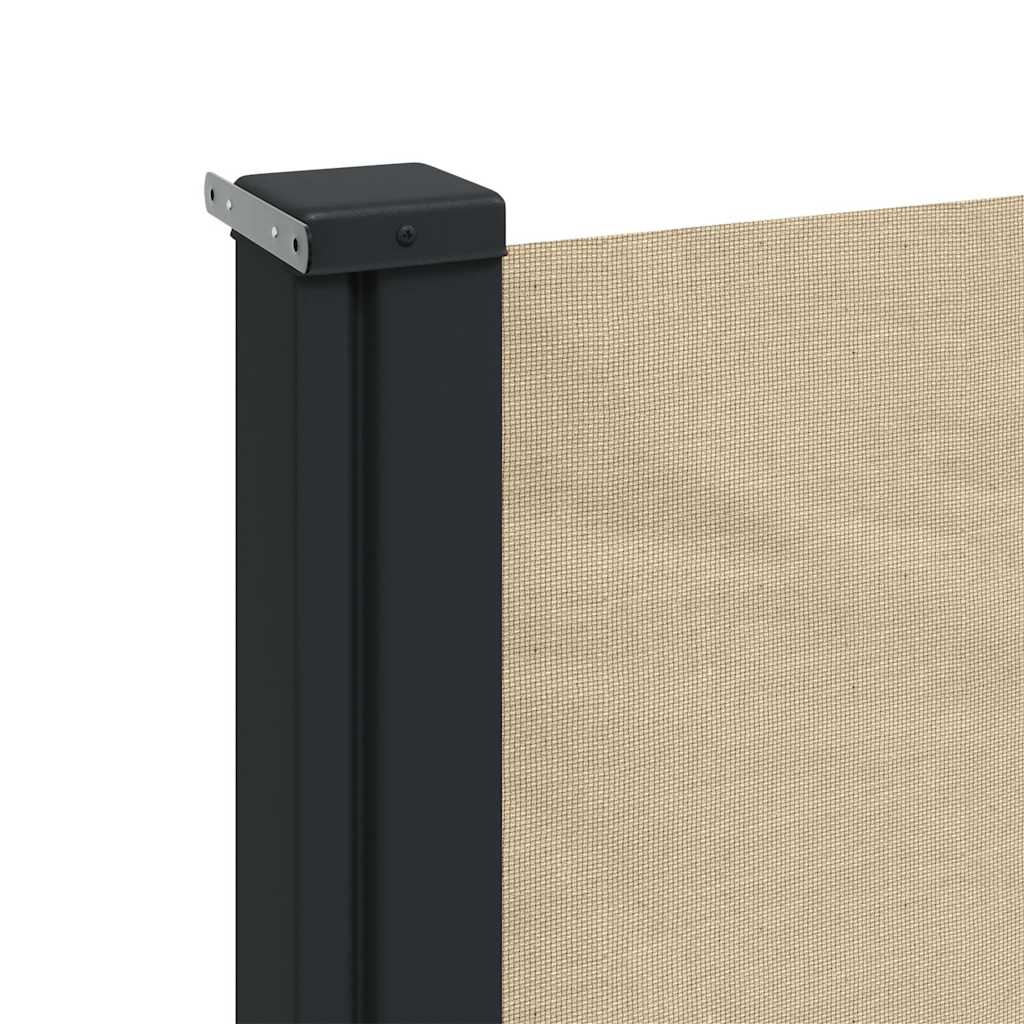 vidaXL Seitenmarkise Ausziehbar Beige 220x500 cm