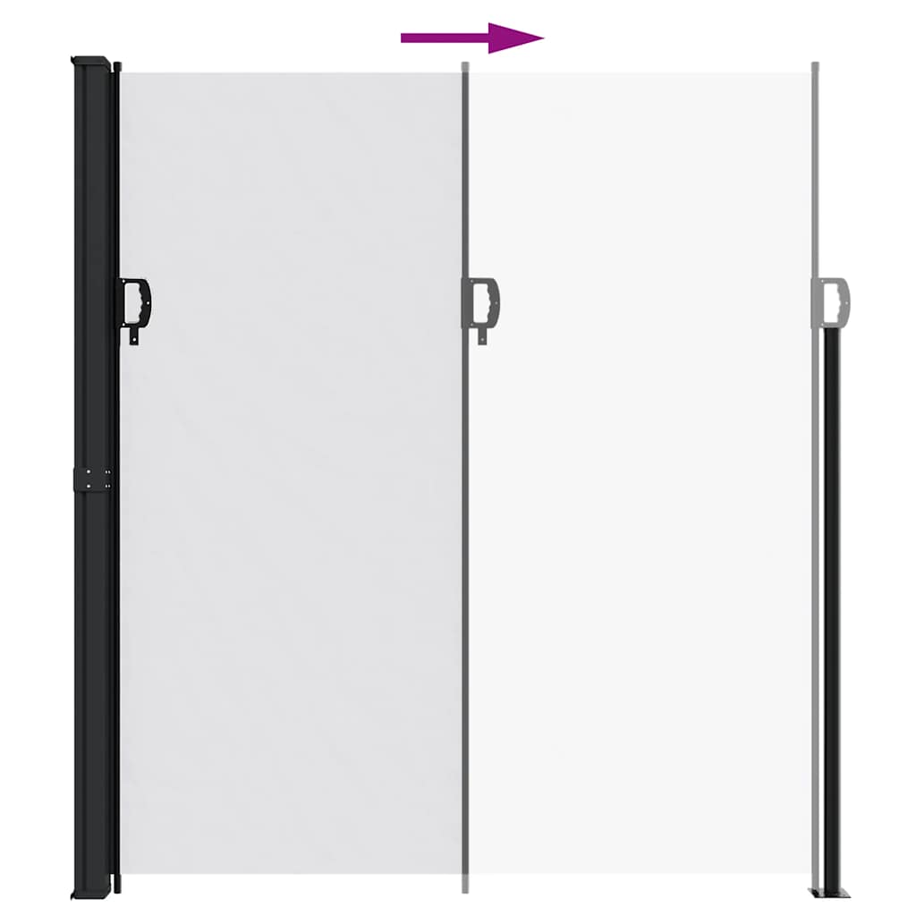 vidaXL Seitenmarkise Ausziehbar Weiß 220x500 cm