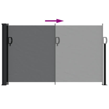 vidaXL Seitenmarkise Ausziehbar Schwarz 120x600 cm