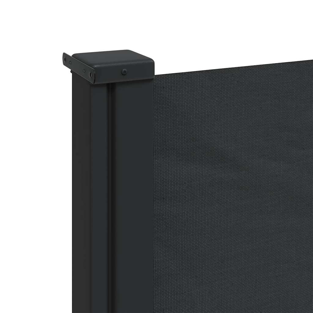 vidaXL Seitenmarkise Ausziehbar Schwarz 120x600 cm