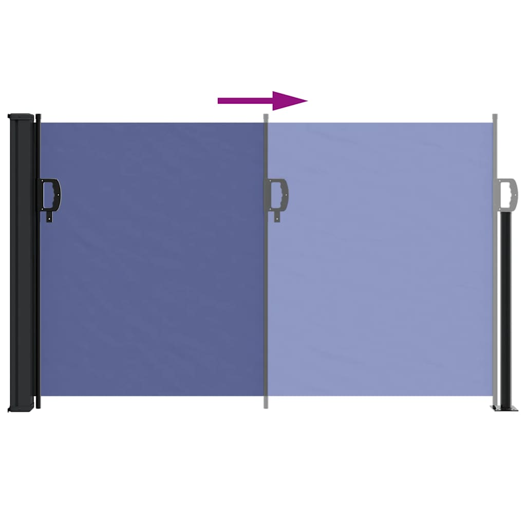 vidaXL Store latéral rétractable bleu 120x600 cm