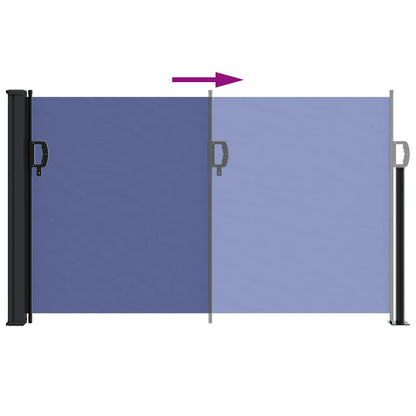 vidaXL Store latéral rétractable bleu 120x600 cm