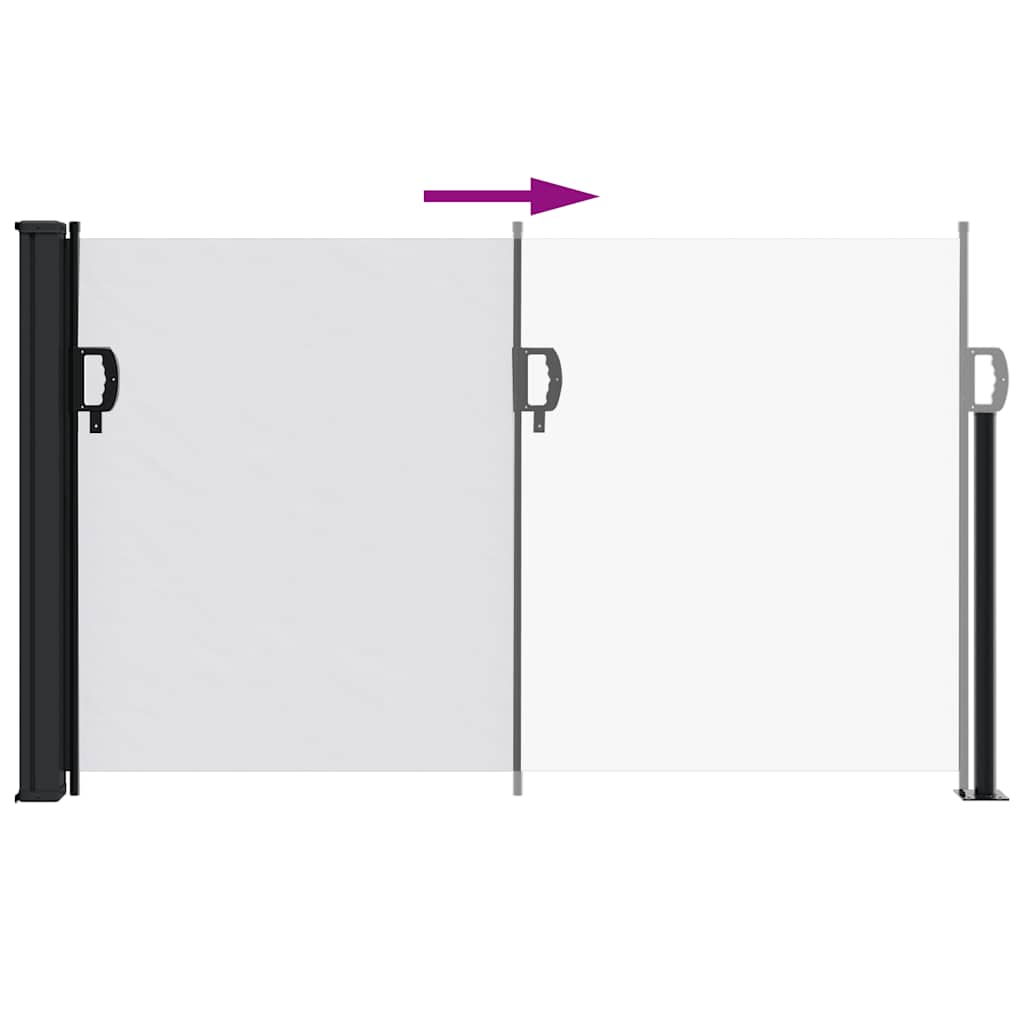Store latéral rétractable vidaXL blanc 120x600 cm