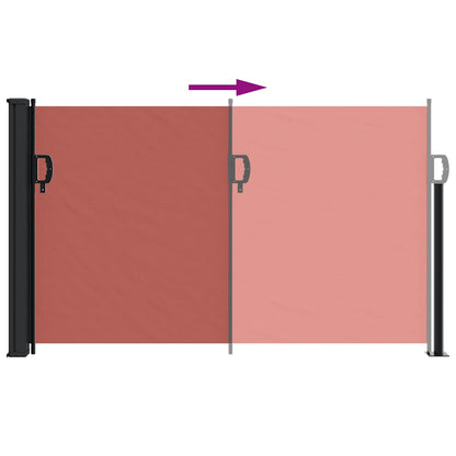 vidaXL Seitenmarkise Ausziehbar Terrakottarot 120x600 cm
