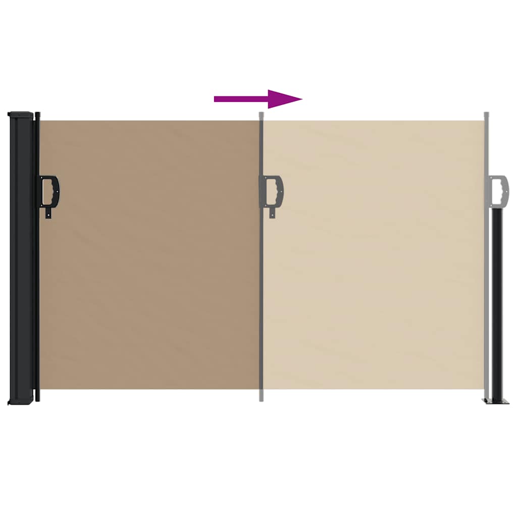 vidaXL Store latéral rétractable taupe 120x600 cm