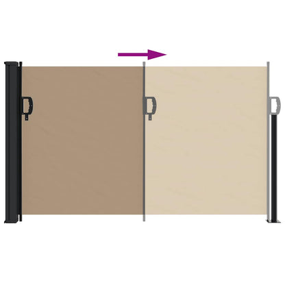 vidaXL Store latéral rétractable taupe 120x600 cm