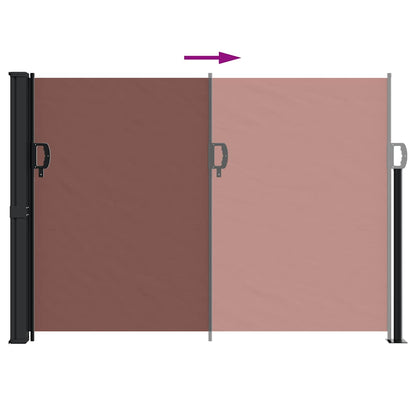 vidaXL Store latéral rétractable Marron 140x600 cm