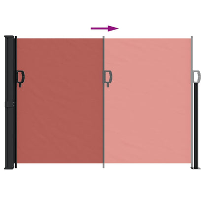vidaXL Seitenmarkise Ausziehbar Terrakottarot 140x600 cm