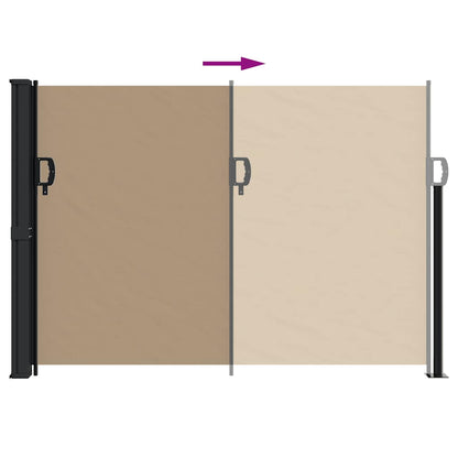 vidaXL Seitenmarkise Ausziehbar Taupe 140x600 cm