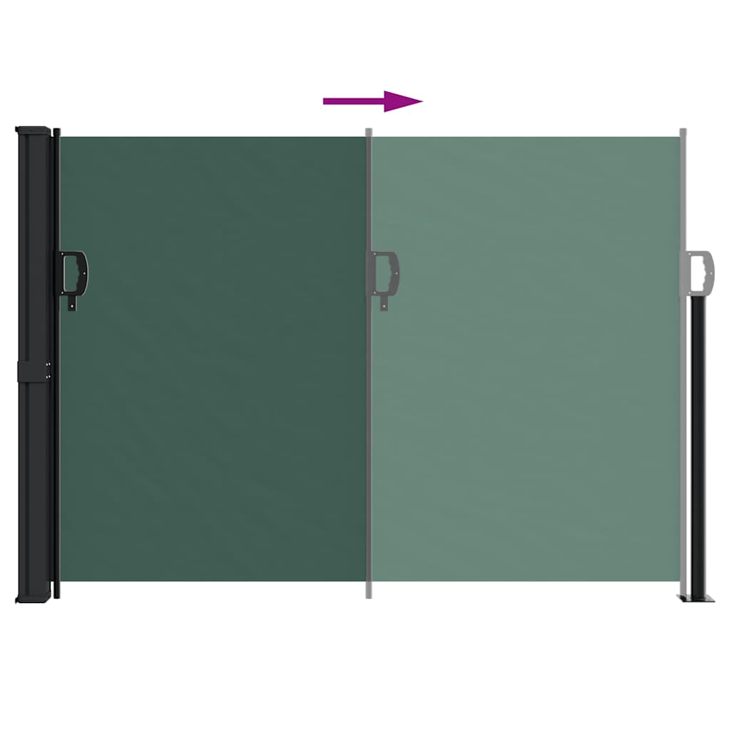 vidaXL Store latéral rétractable vert foncé 140x600 cm