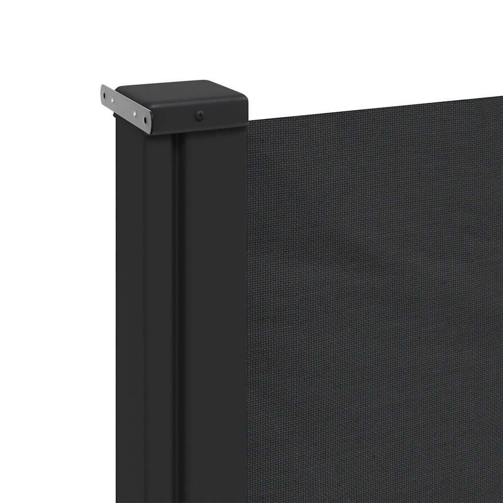 vidaXL Seitenmarkise Ausziehbar Schwarz 160x600 cm