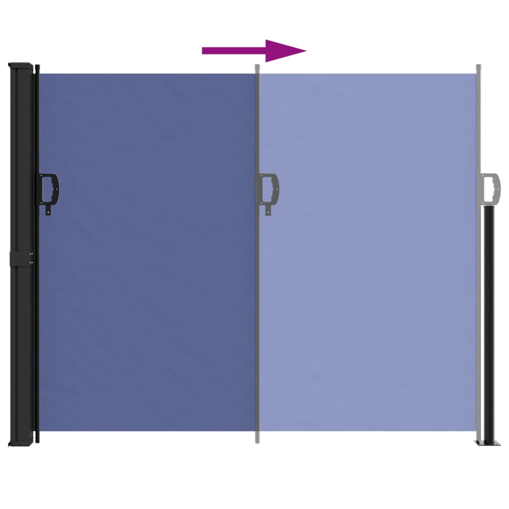 Store latéral rétractable vidaXL Bleu 160x600 cm