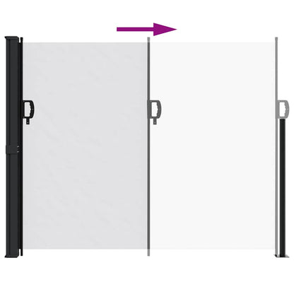vidaXL Seitenmarkise Ausziehbar Weiß 160x600 cm
