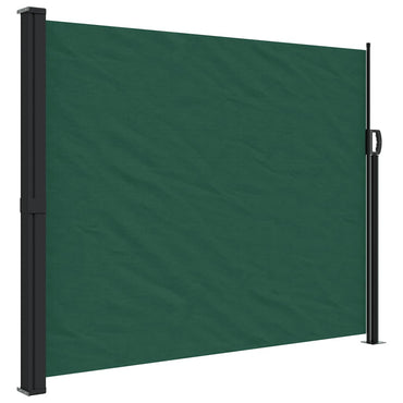 vidaXL Seitenmarkise Ausziehbar Dunkelgrün 160x600 cm
